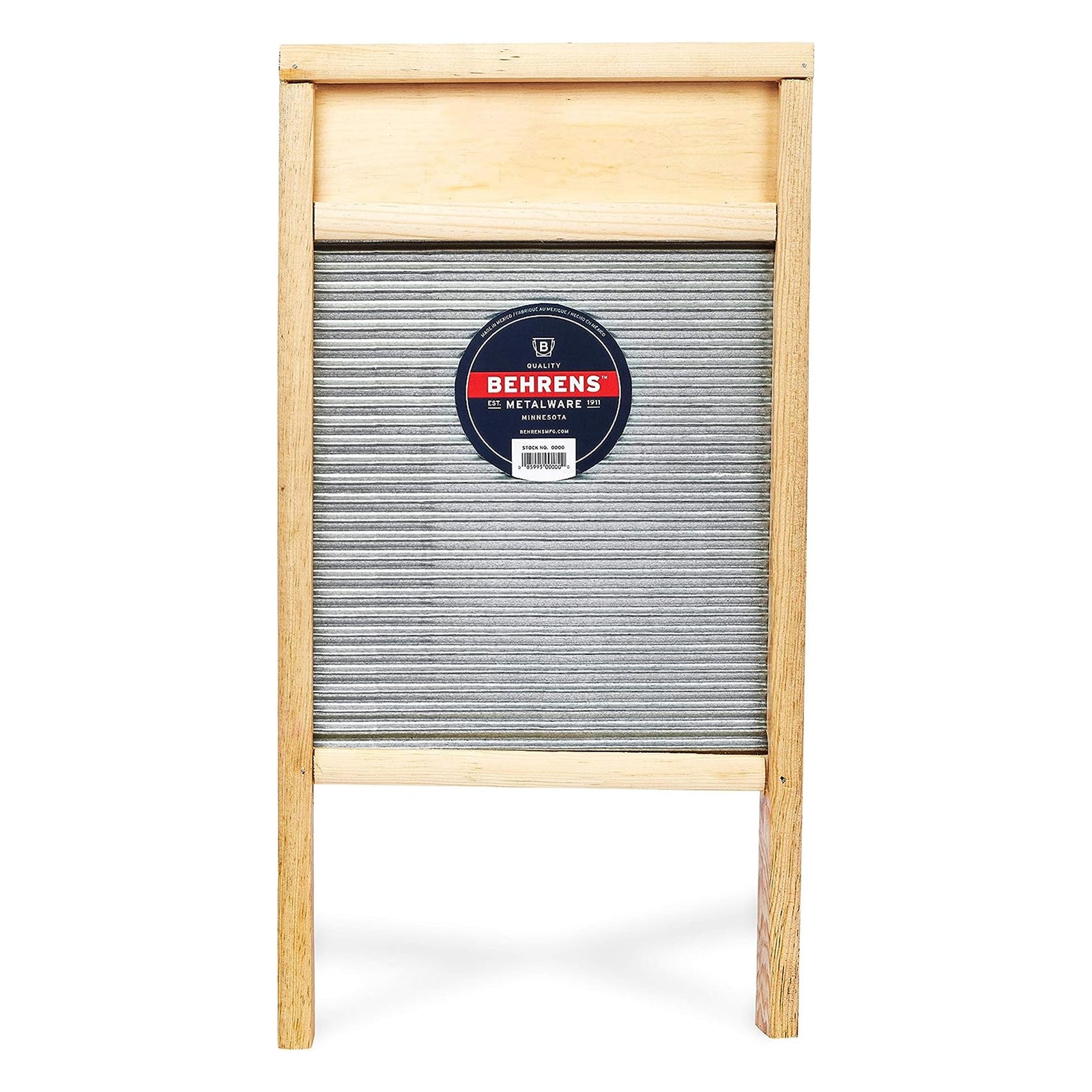 Behrens Galvanized Steel/Wood Washboard Clothes Washing Machine, Large(Open Box) - VMInnovations