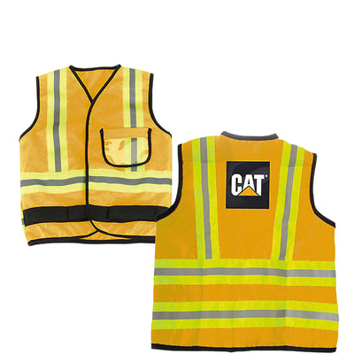 Theo Klein Bosch DIY Construction Toy Toolset Bundle w/ Caterpillar Worker Vest