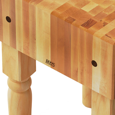 John Boos AB Series Square Wood Butcher Block Prep Table, 18" x 18", Maple - VMInnovations