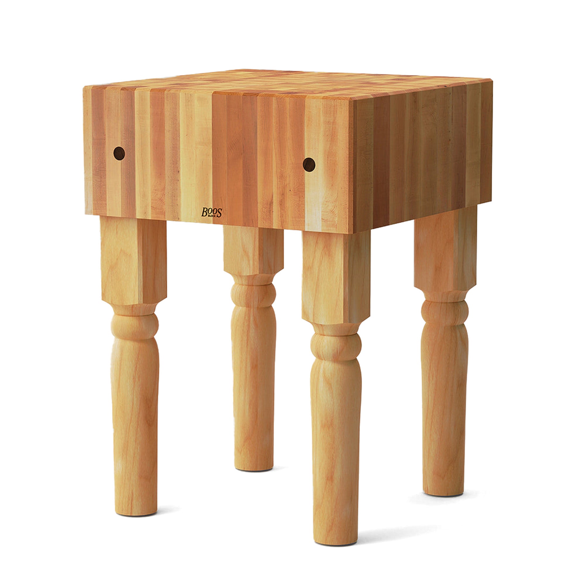 John Boos AB Series Square Wood Butcher Block Prep Table, 18" x 18", Maple - VMInnovations