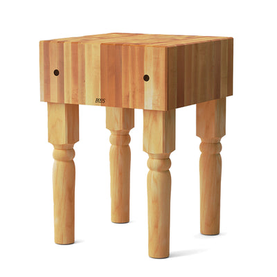 John Boos AB Series Square Wood Butcher Block Prep Table, 18" x 18", Maple - VMInnovations