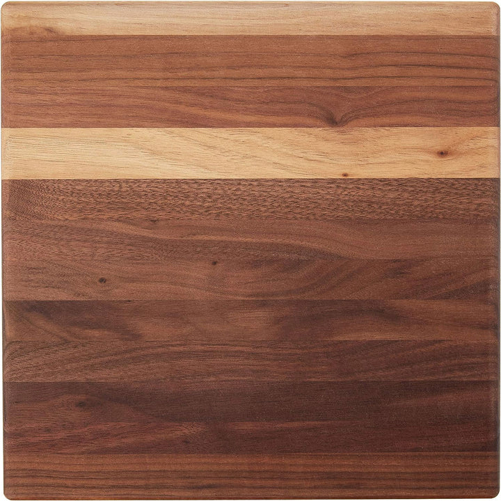 John Boos Small Walnut Wood Edge Grain Cutting Board for Kitchen, 12"x12"x1.5"