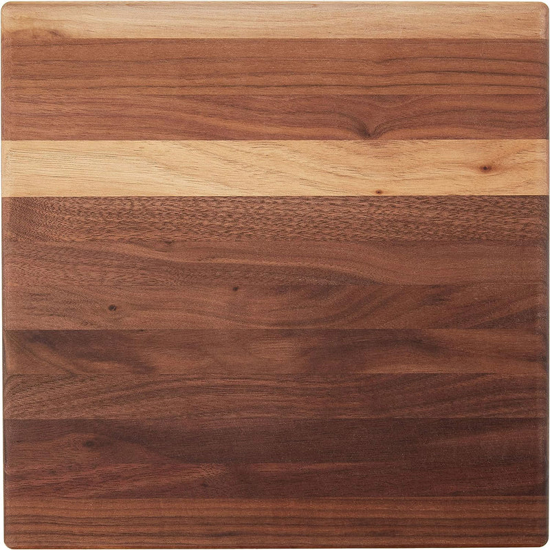 John Boos Small Walnut Wood Edge Grain Cutting Board, 12"x12"x1.5" (Open Box)