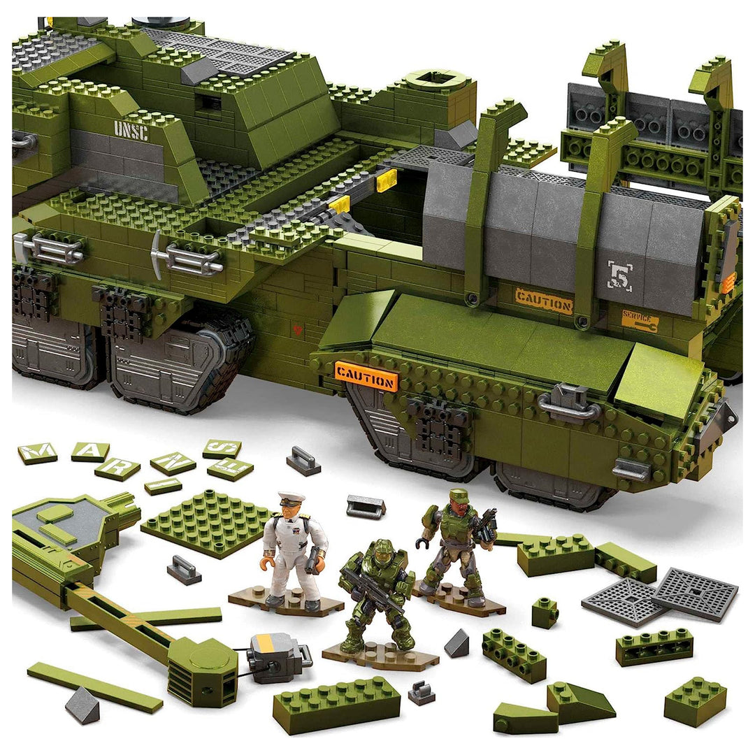 MEGA Halo UNSC Elephant Sandset Tank Building Toy Set w/ 5 Micro Action Figures - VMInnovations