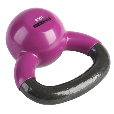 HolaHatha 10lb Solid Cast Iron Kettlebell for Home Strength Training (Open Box) - VMInnovations
