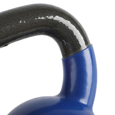 HolaHatha 15 Pound Solid Cast Iron Workout Kettlebell for Home Strength Training - VMInnovations