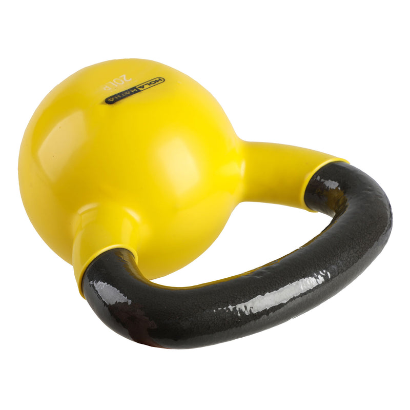 HolaHatha 20lb Solid Cast Iron Kettlebell for Home Strength Training (Open Box)