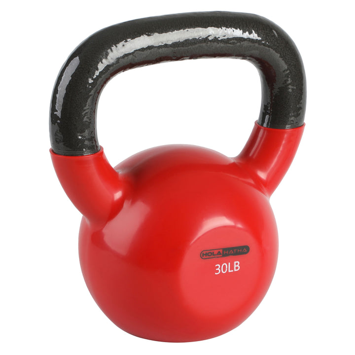 HolaHatha 30Lb Cast Iron Workout Kettlebell for Home Strength Training (Used)