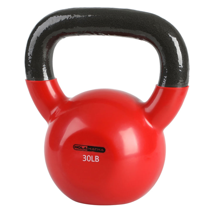 HolaHatha 30lbs Cast Iron Workout Kettlebell for Strength Training (Open Box)