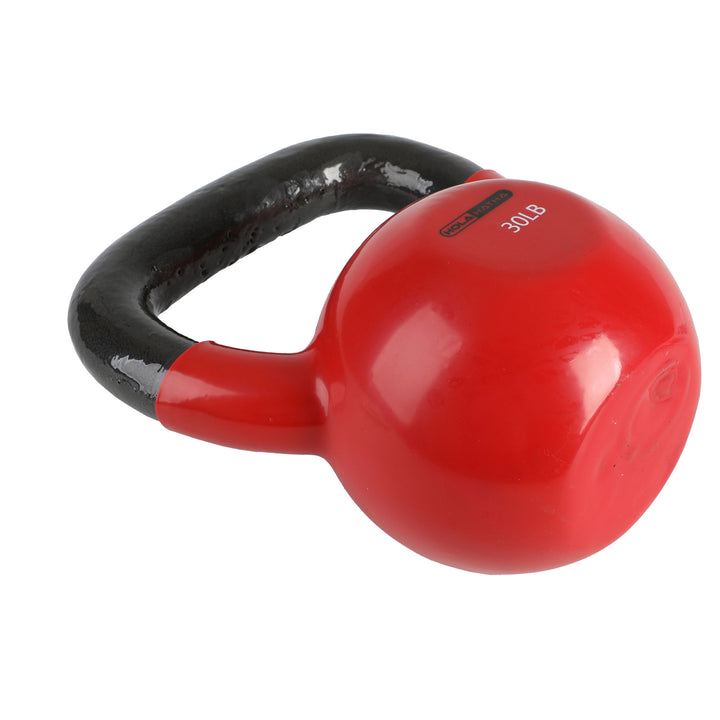 HolaHatha 30Lb Cast Iron Workout Kettlebell for Home Strength Training (Used)