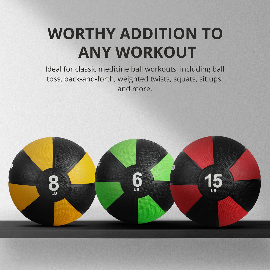 HolaHatha 12lb Medicine Ball for Rehabilitation or Working Out (Open Box) - VMInnovations