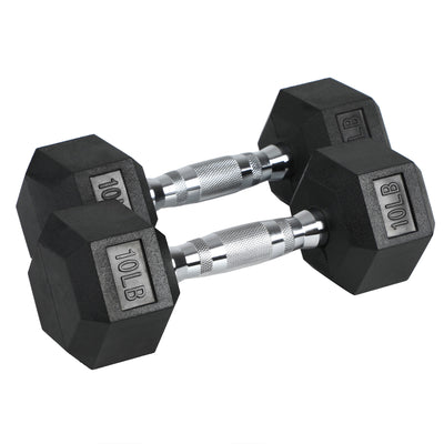 HolaHatha Iron Hexagonal Cast Home Exercise Dumbbell Free Weight, 10lb(Open Box) - VMInnovations