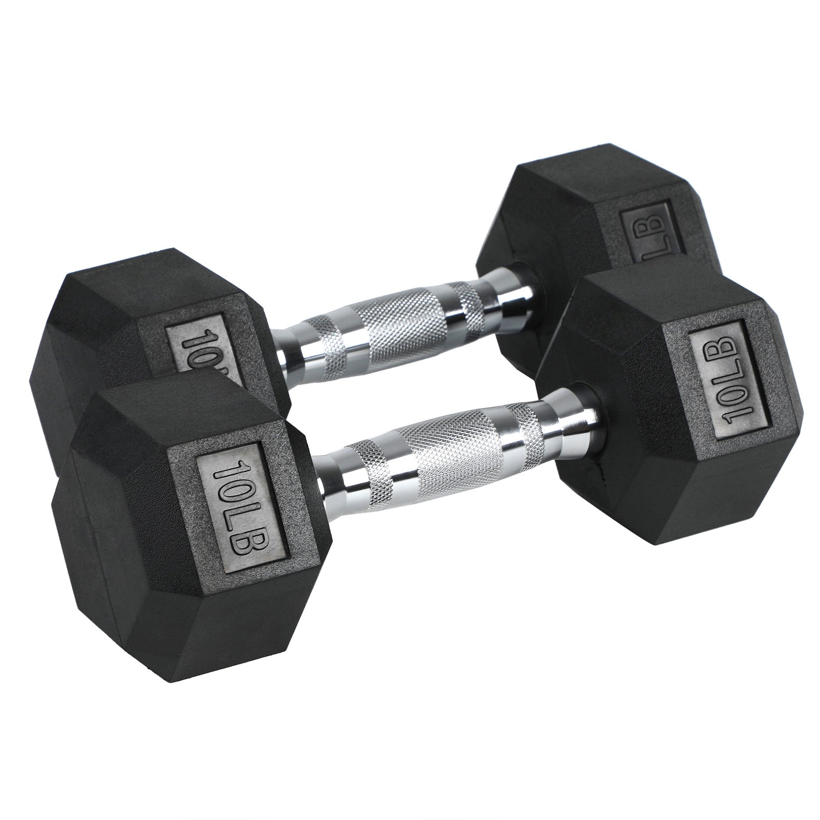 HolaHatha Iron Hexagonal Cast Home Exercise Dumbbell Free Weight, 10lb(Open Box) - VMInnovations