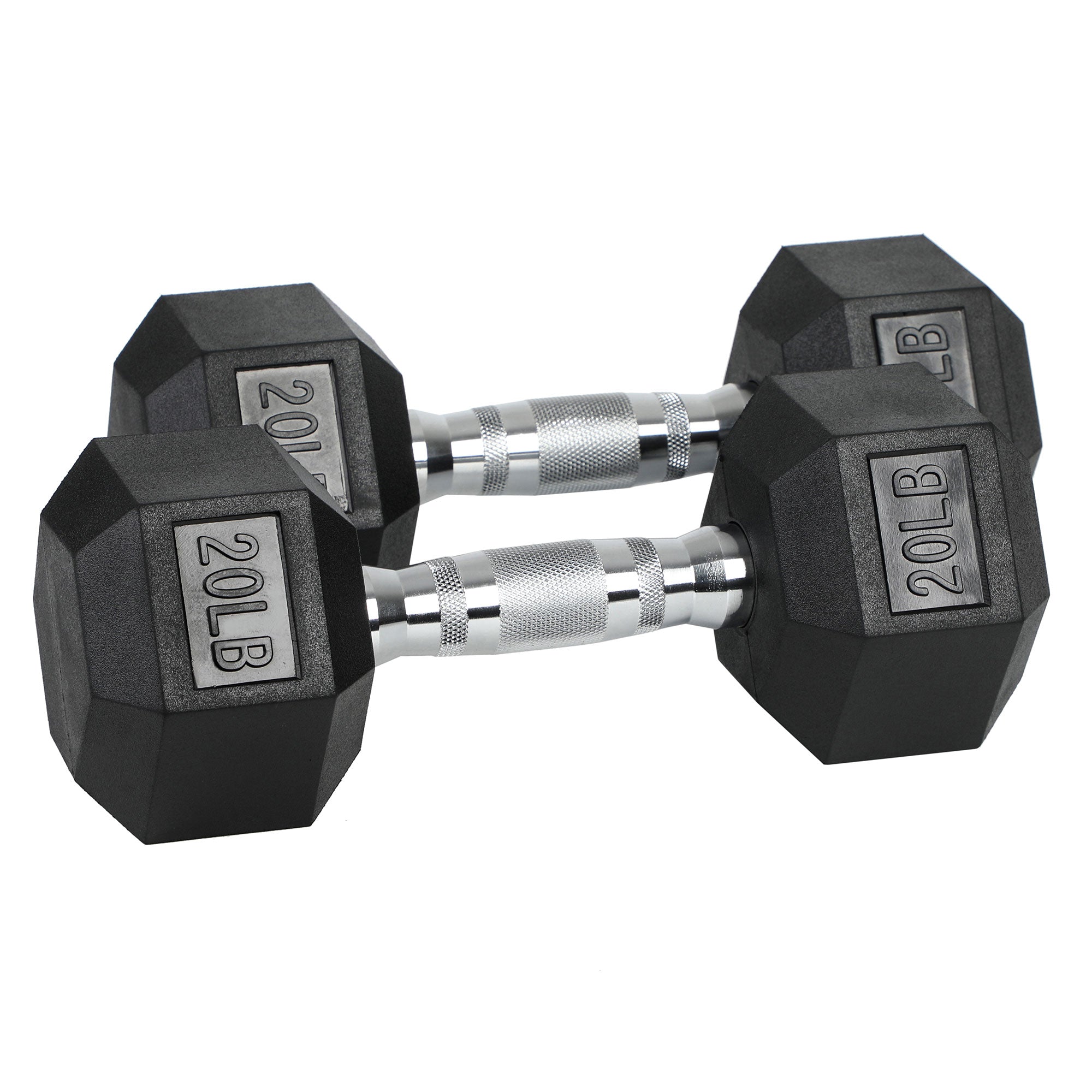 HolaHatha Iron Hex Cast Home Exercise Dumbbell Free Weight, 20 Pounds (Used) - VMInnovations