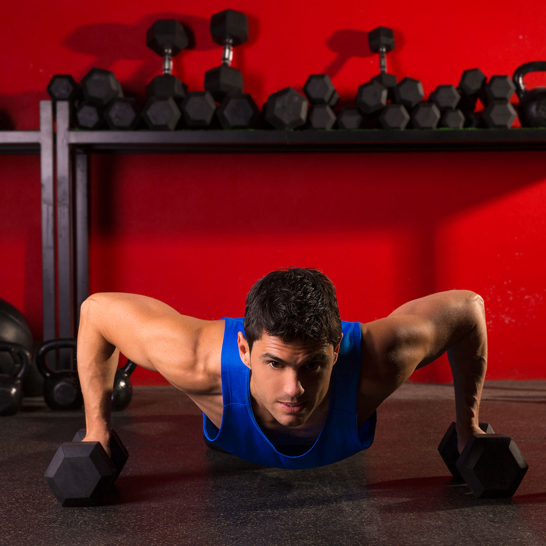HolaHatha Iron Hexagonal Cast Home Exercise Dumbbell Free Weight, 20lb(Open Box) - VMInnovations