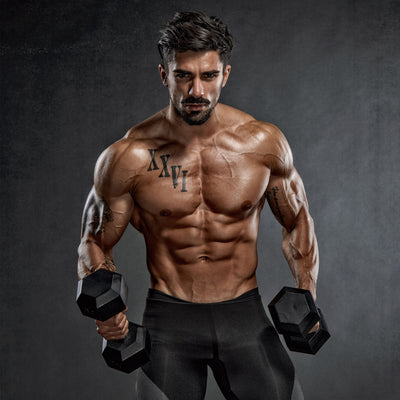 HolaHatha Iron Hexagonal Home Exercise Dumbbell Free Weight, 30 Pounds (Used) - VMInnovations