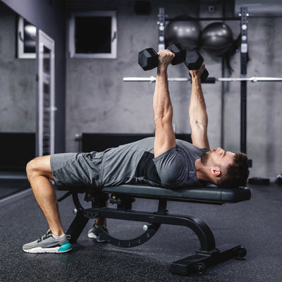 HolaHatha Iron Hexagonal Home Exercise Dumbbell Free Weight, 30 Pounds (Used) - VMInnovations