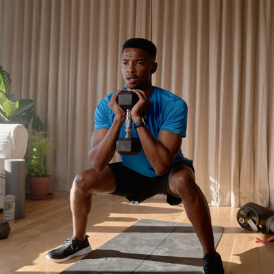 HolaHatha Iron Hexagonal Home Exercise Dumbbell Free Weight, 30 Pounds (Used) - VMInnovations