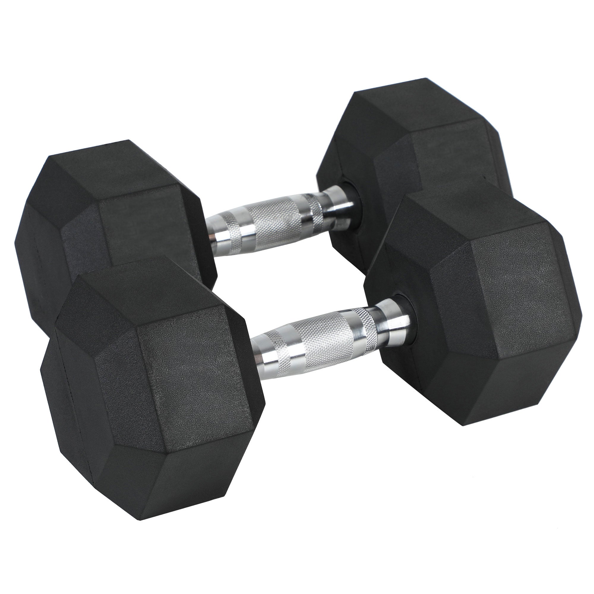 HolaHatha Iron Hexagonal Cast Exercise Dumbbell Free Weight, 45lbs (Open Box) - VMInnovations