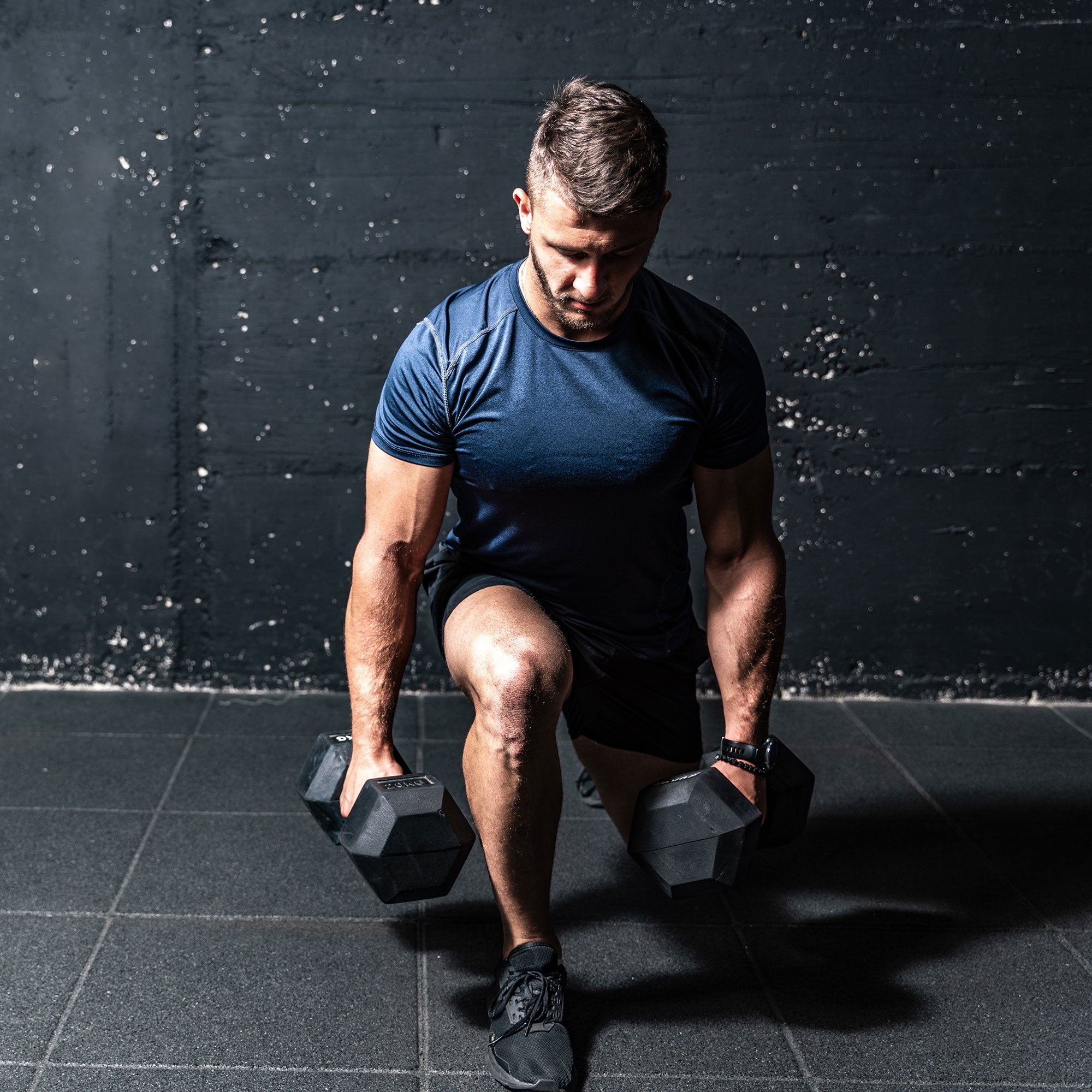 HolaHatha Iron Hexagonal Cast Home Exercise Dumbbell Free Weight, 45 Pounds - VMInnovations