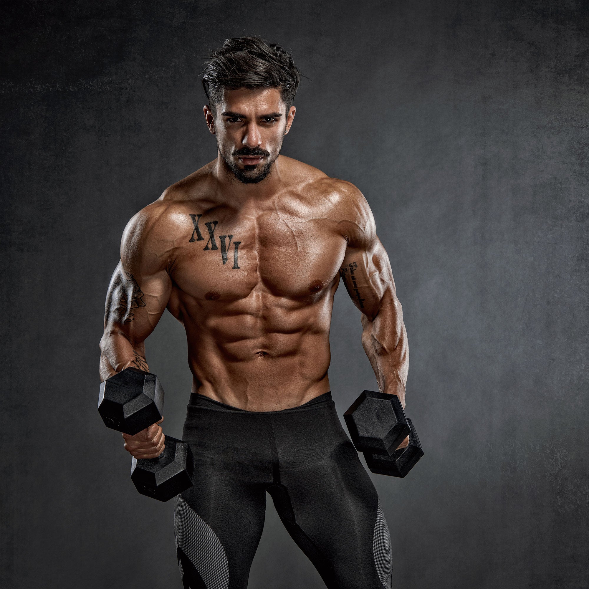 HolaHatha Iron Hex Cast Home Exercise Dumbbell Free Weight, 40 Pounds (Open Box) - VMInnovations