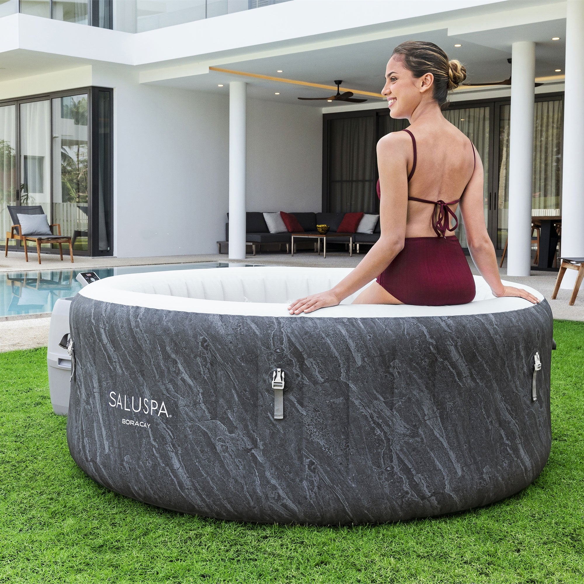 Bestway SaluSpa EnergySense Smart Signature AirJet Inflatable Hot Tub(Open Box) - VMInnovations