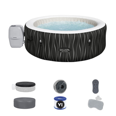 Bestway Hollywood EnergySense Luxe AirJet Inflatable Hot Tub, Black (Open Box)