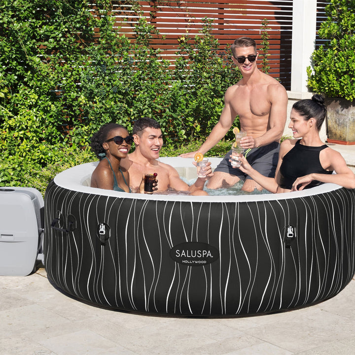 Bestway SaluSpa Hollywood EnergySense Luxe AirJet Inflatable Hot Tub, Black