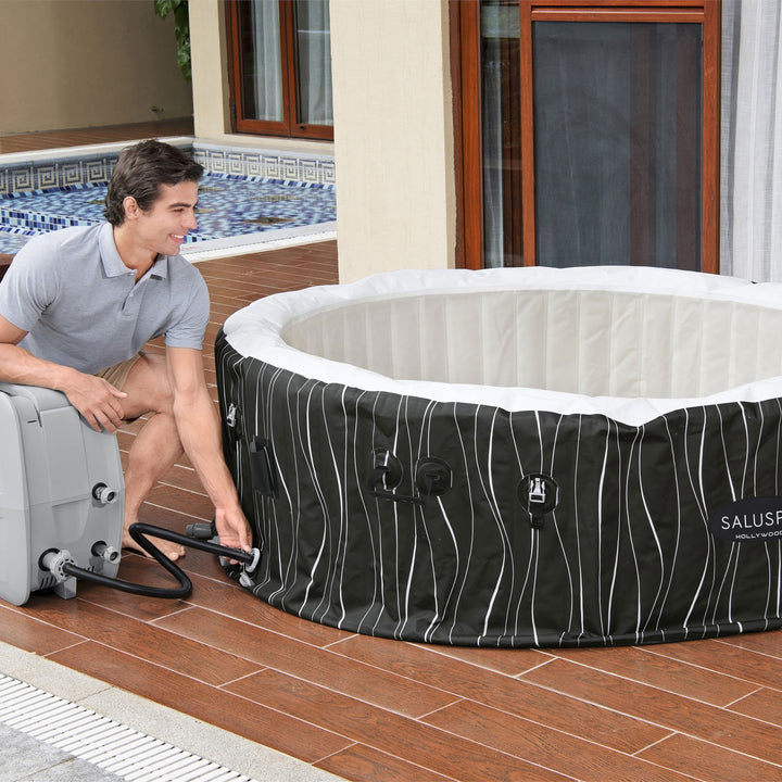 Bestway SaluSpa Hollywood EnergySense Luxe AirJet Inflatable Hot Tub, Black