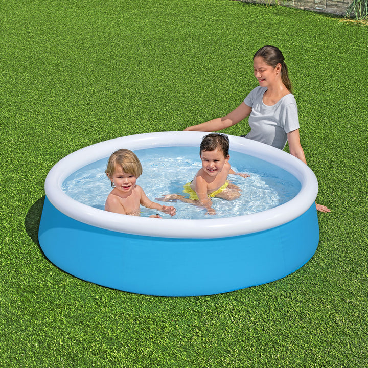 H2OGO! 5' x 15" Inflatable Top Ring Kiddie Swimming Pool, Blue (Open Box) - VMInnovations