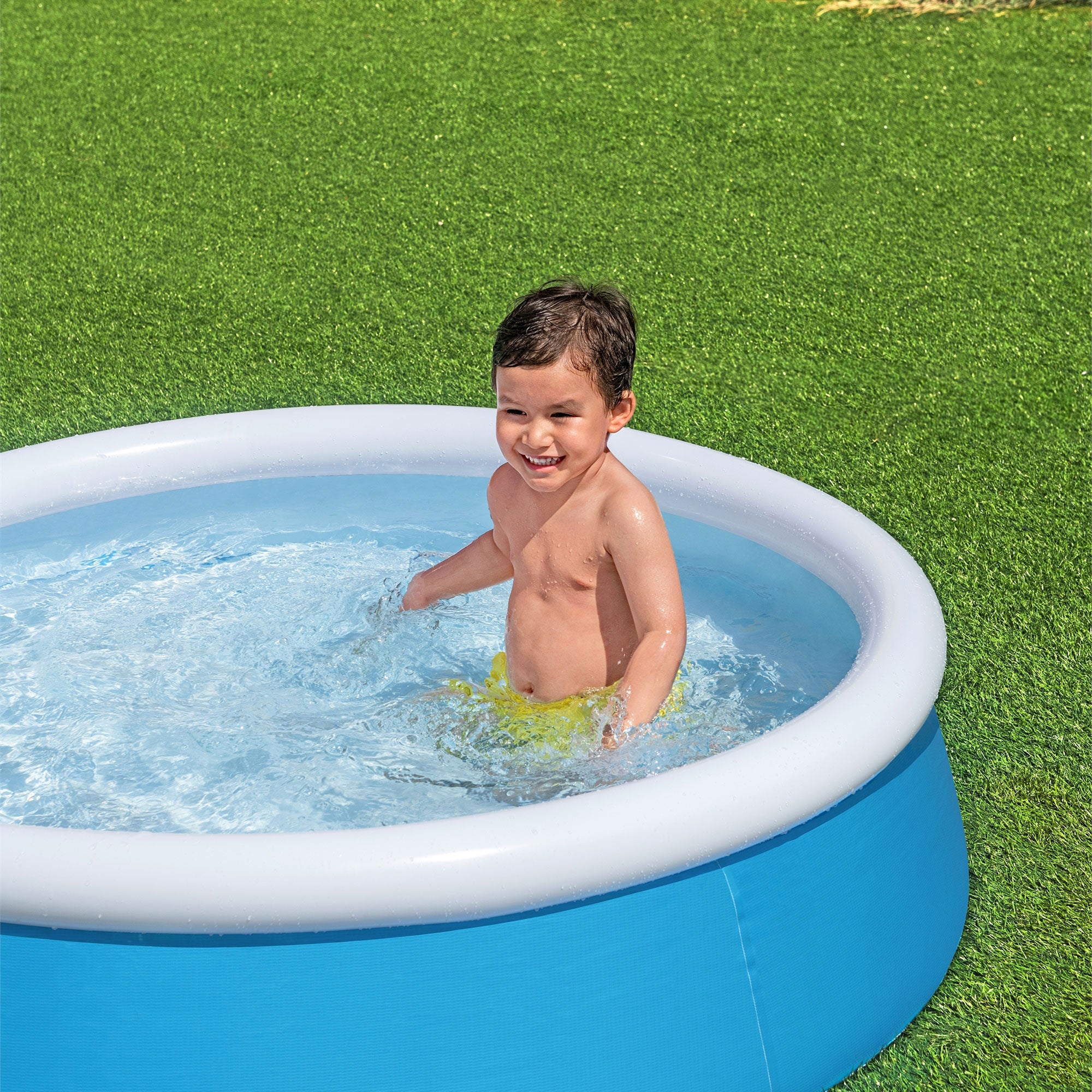 H2OGO! 5' x 15" Inflatable Top Ring Kiddie Swimming Pool, Blue (Open Box)