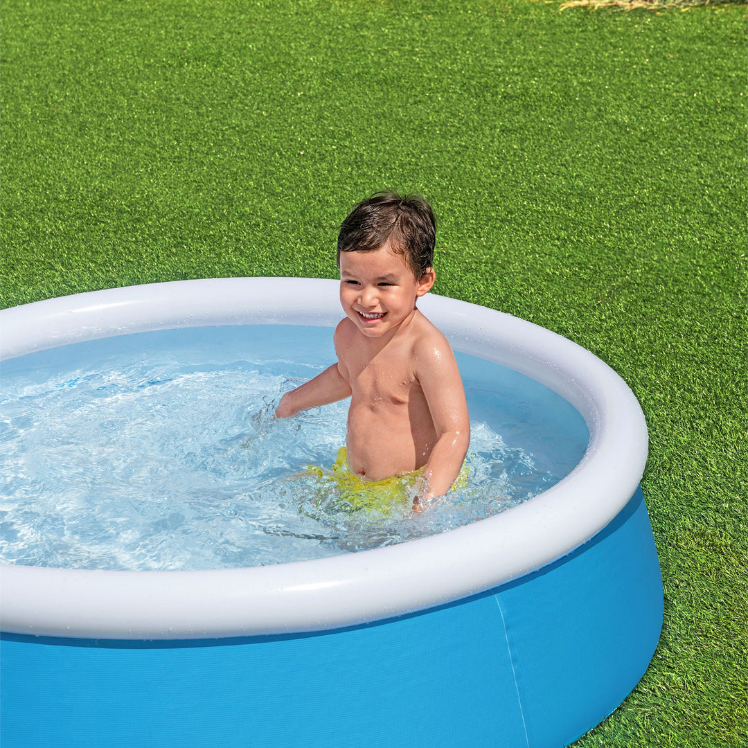 H2OGO! 5' x 15" Fast Set Inflatable Top Ring Kiddie Swimming Pool, Blue (Used)