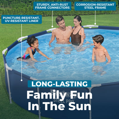 Bestway Steel Pro 12' x 30" Round Above Ground Pool Set with DuraPlus Liner