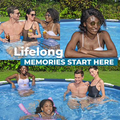 Bestway Steel Pro 12' x 30" Round Above Ground Pool Set with DuraPlus Liner