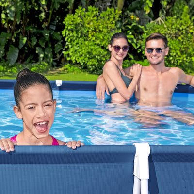 Bestway Steel Pro 13 Foot x 32 Inch Rectangular Swimming Pool, Blue (Open Box)