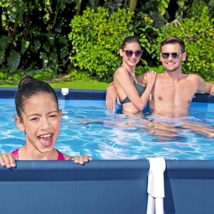 Bestway Steel Pro 13 Foot x 32 Inch Rectangular Swimming Pool, Blue (Open Box) - VMInnovations