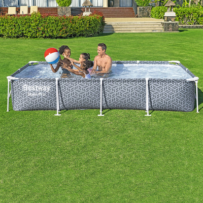 Bestway Steel Pro 12' x 6'7" x 26" Rectangle Above Ground Swimming Pool (Used) - VMInnovations