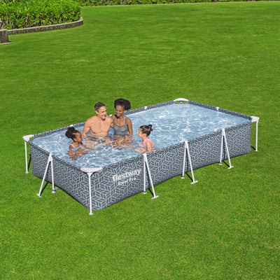 Bestway Steel Pro 12' x 6'7" x 26" Rectangle Above Ground Swimming Pool (Used)