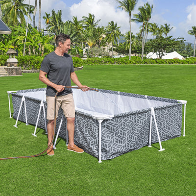 Bestway Steel Pro 12' x 6'7" x 26" Rectangle Above Ground Swimming Pool (Used) - VMInnovations