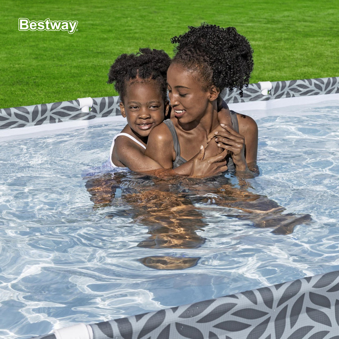 Bestway Steel Pro 12' x 6'7" x 26" Rectangle Above Ground Outdoor Swimming Pool