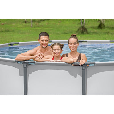 Bestway Steel Pro MAX 14' x 42" Above Ground Swimming Pool Set, Gray (Open Box)