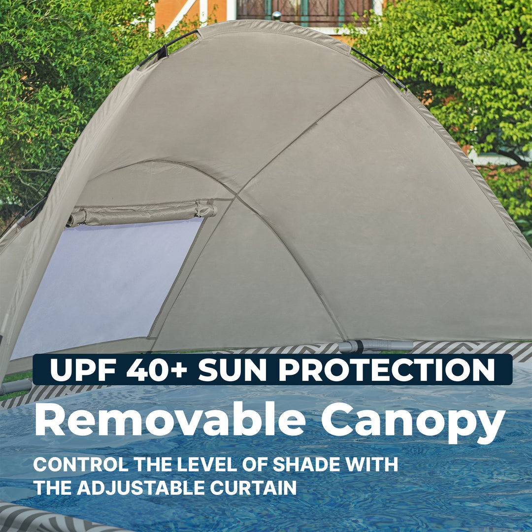 Bestway Steel Pro MAX 13' x 42" Round Above Ground Pool Set with Canopy & Ladder - VMInnovations