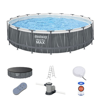 Bestway Steel Pro MAX 18' x 48" Round Pool Set w/LED Light & Remote (Open Box)