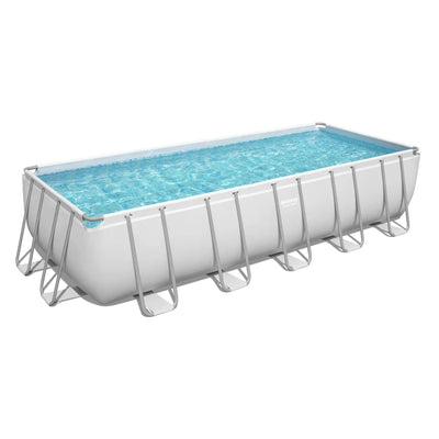 Bestway Power Steel 21' x 9' x 52" Rectangular Above Ground Swimming Pool Set