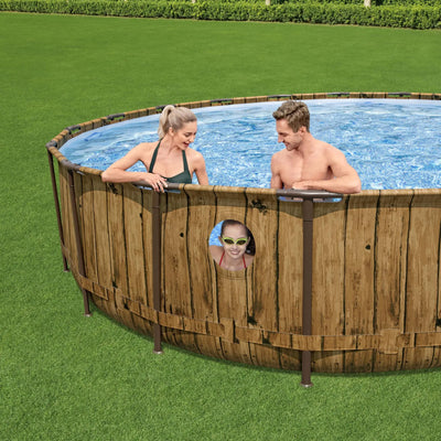 Bestway Power Steel Swim Vista 18' x 48" Round Swimming Pool Set (Open Box) - VMInnovations