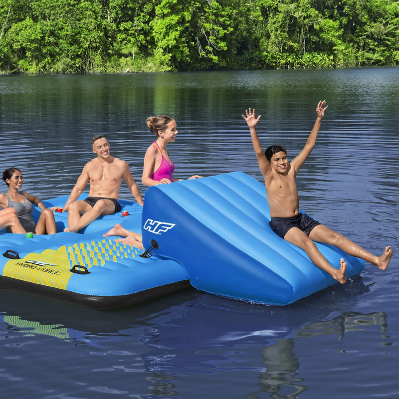 Bestway Hydro Force Detachable Summer Slide 5 Person Inflatable Activity Island