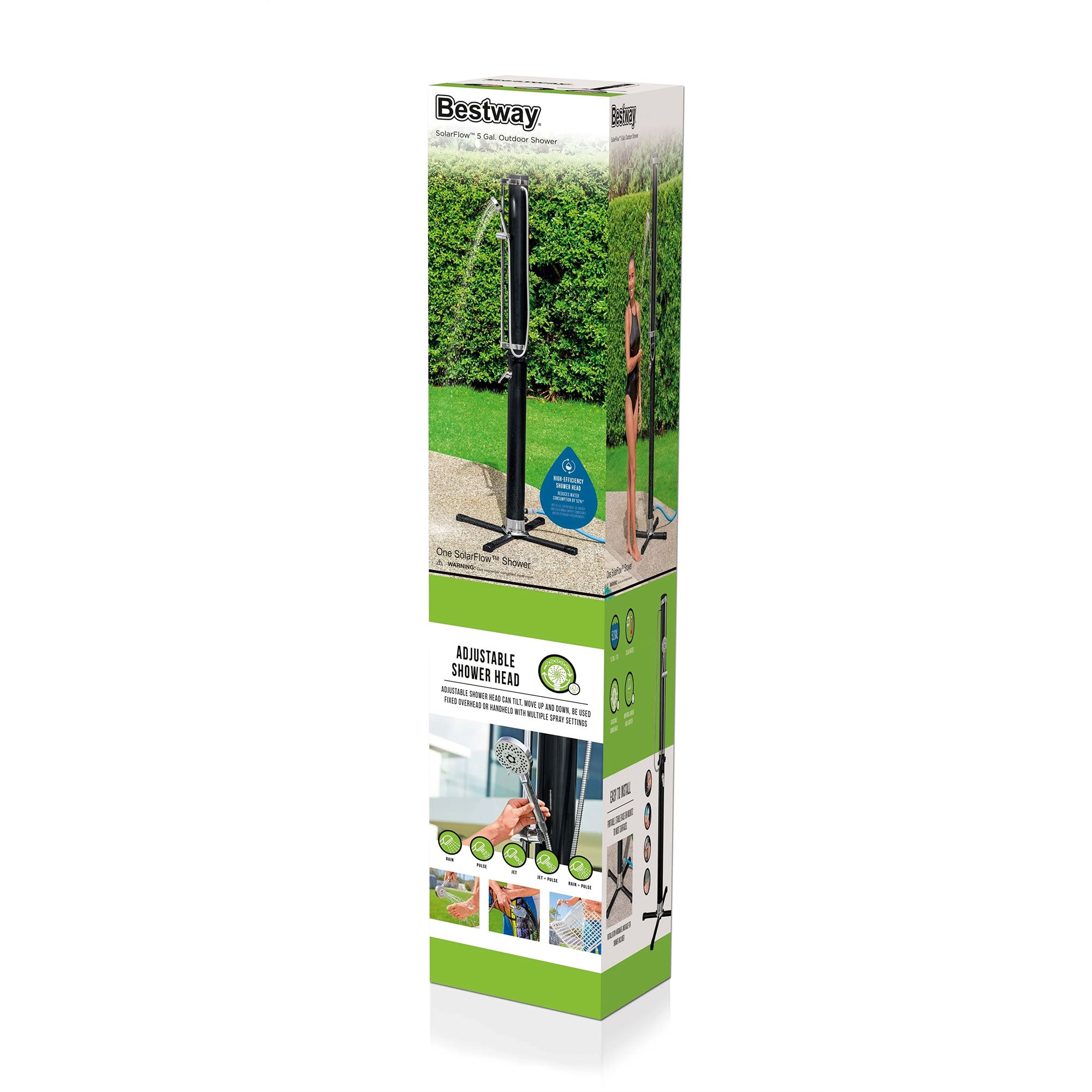 Bestway Flowclear SolarFlow 5.2 Gal Solar Heat Shower w/ Multiple Shower Setting - VMInnovations