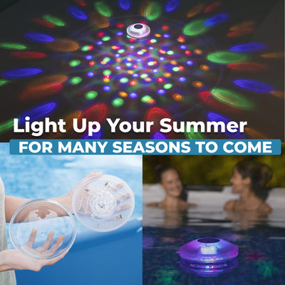 Bestway Flowclear Battery Powered Floating 5 Color LED Pool Light Accessory - VMInnovations