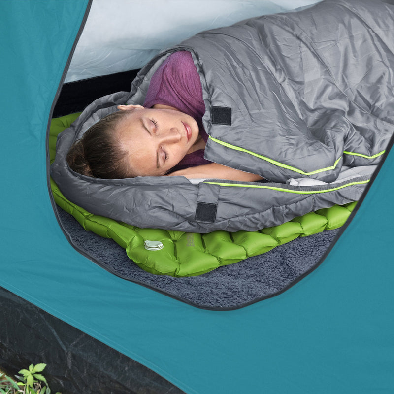 Bestway WanderLite Large Sleeping Air Pad with Storage Bag, Green (Open Box)