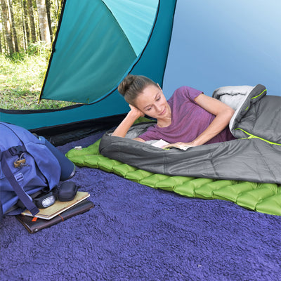 Bestway WanderLite Large Sleeping Air Pad with Storage Bag, Green (Open Box) - VMInnovations